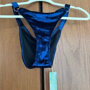 NWT Wolf &Whistle Velvet Low Rise Hipster Bikini Botton